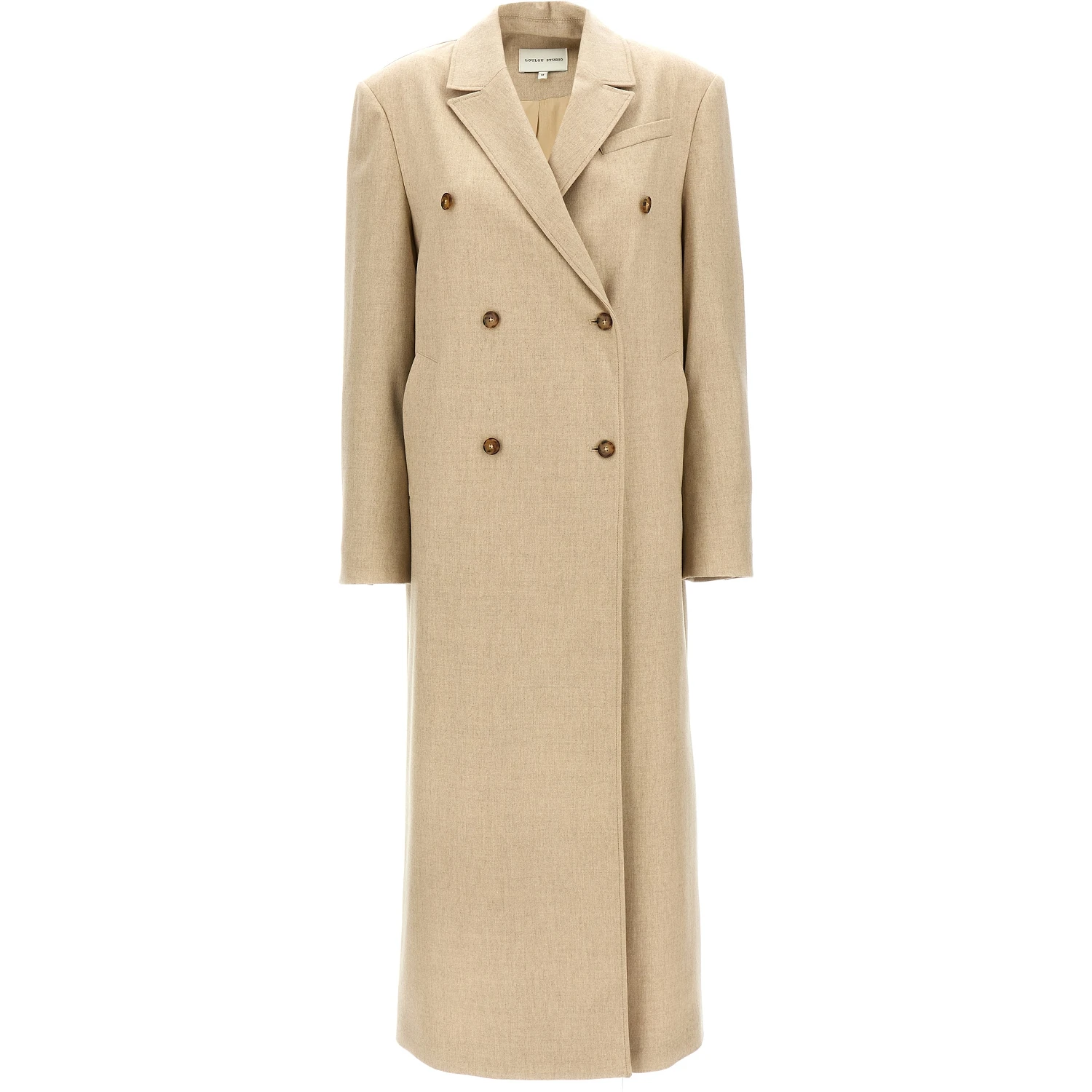 Beige Virgin Wool Coat