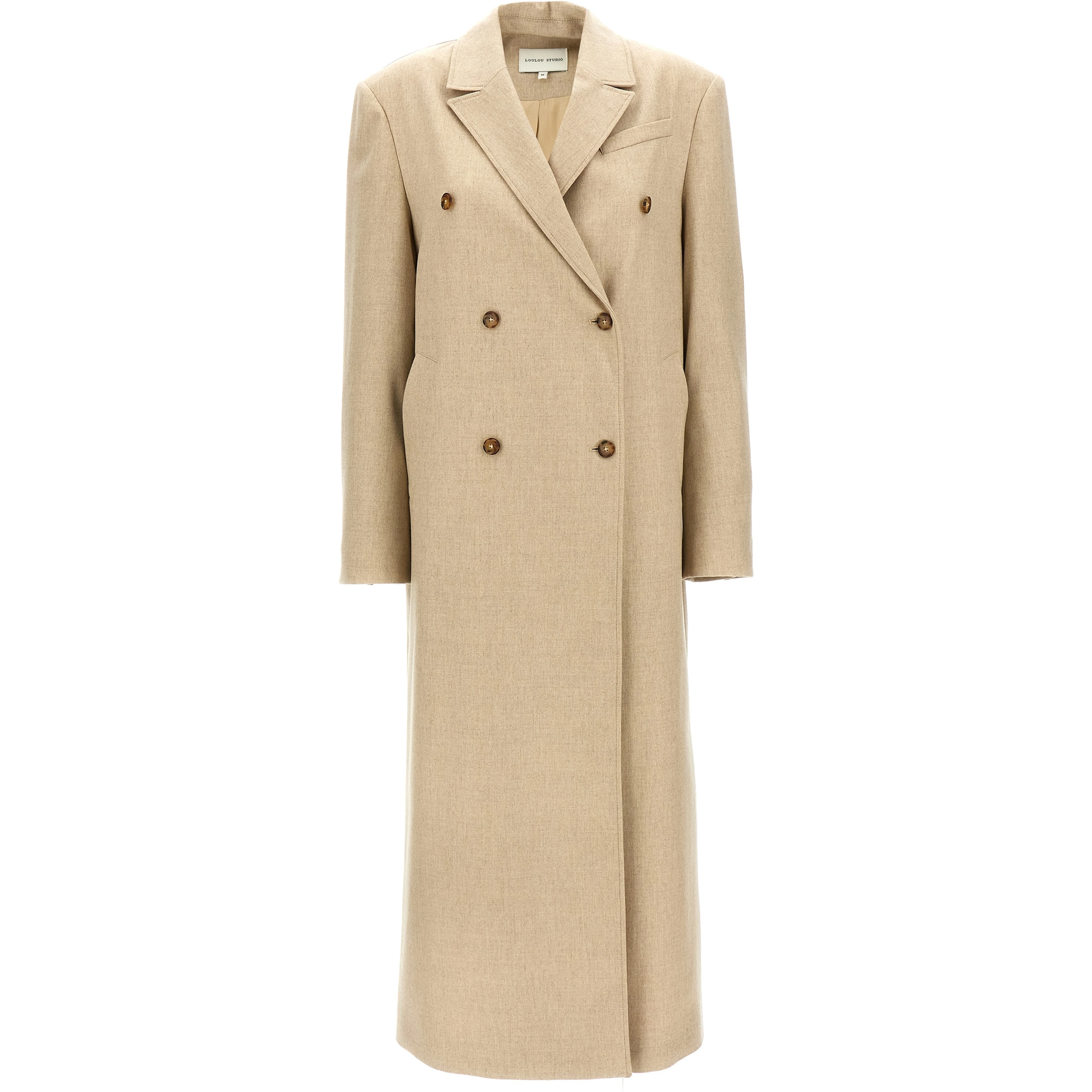 Beige Virgin Wool Coat