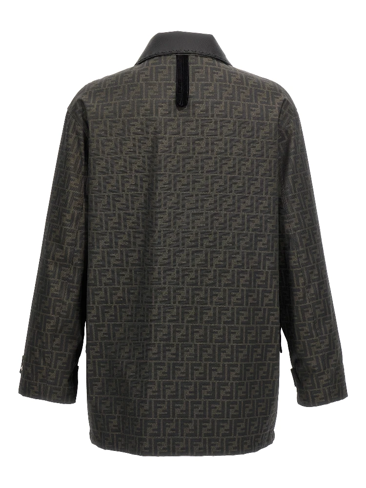 Brown Polyester Full-Length Jacket alternative