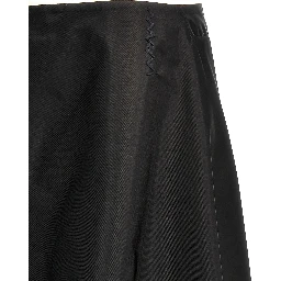 Black Polyamide Midi Skirt