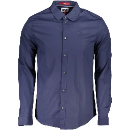 Blue Cotton Mens Shirt