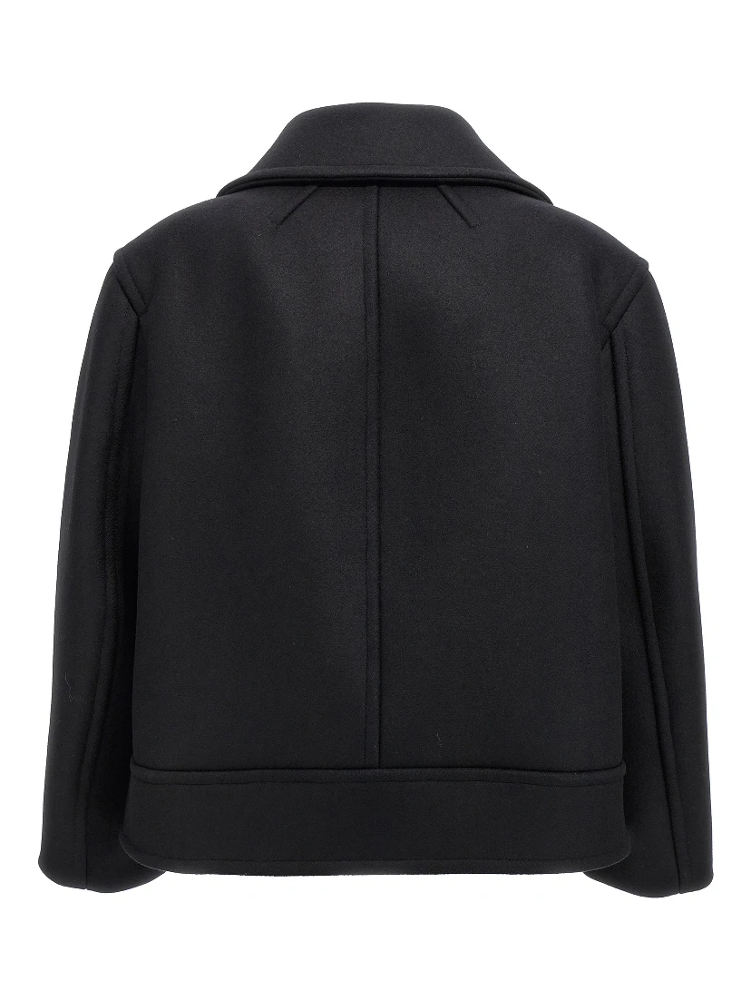 Black Virgin Wool Coat