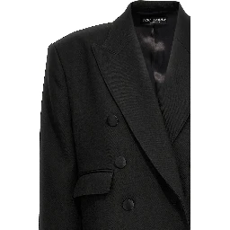 Black Virgin Wool Coat