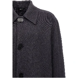 Blue Virgin Wool Coat