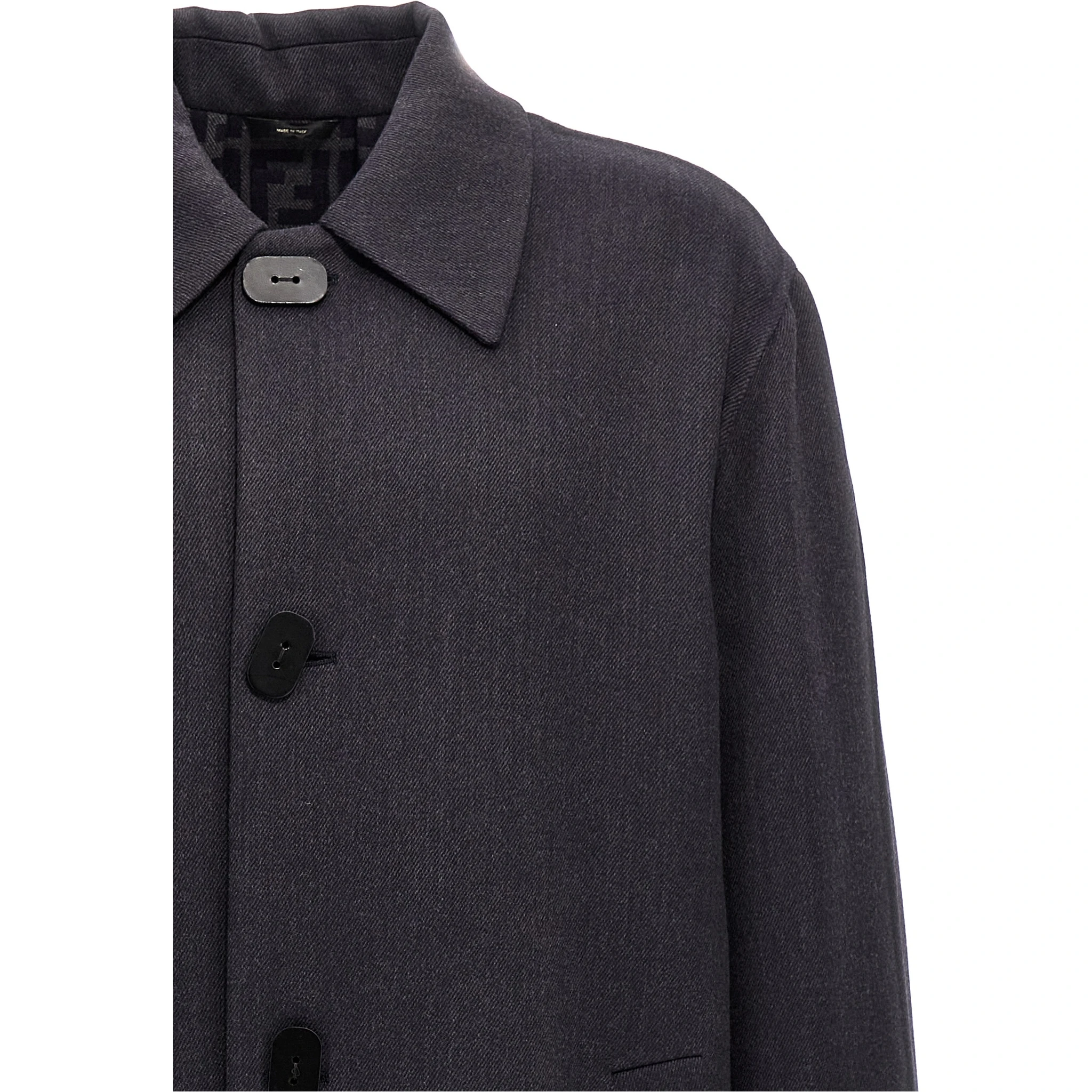 Blue Virgin Wool Coat
