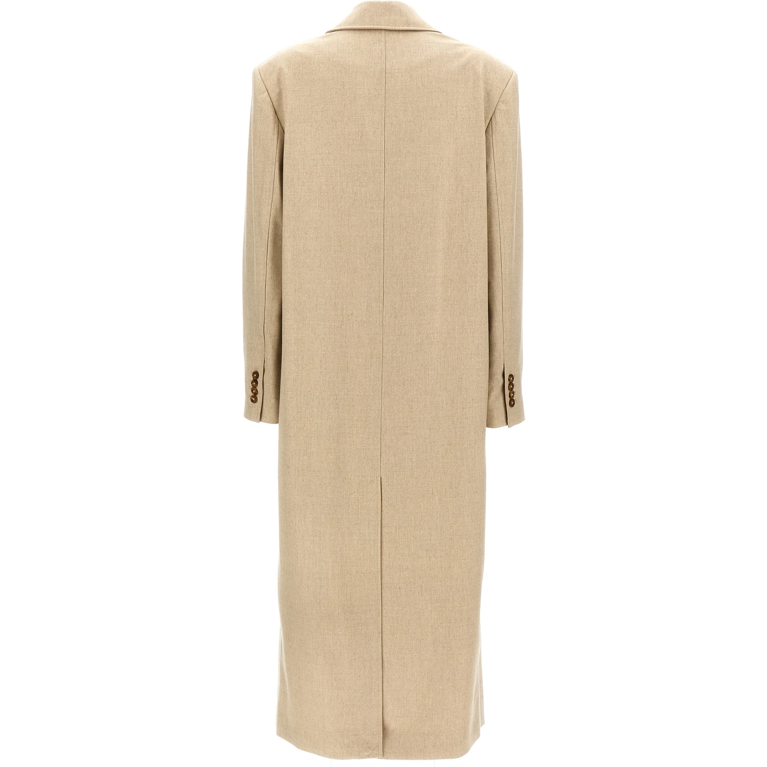 Beige Virgin Wool Coat