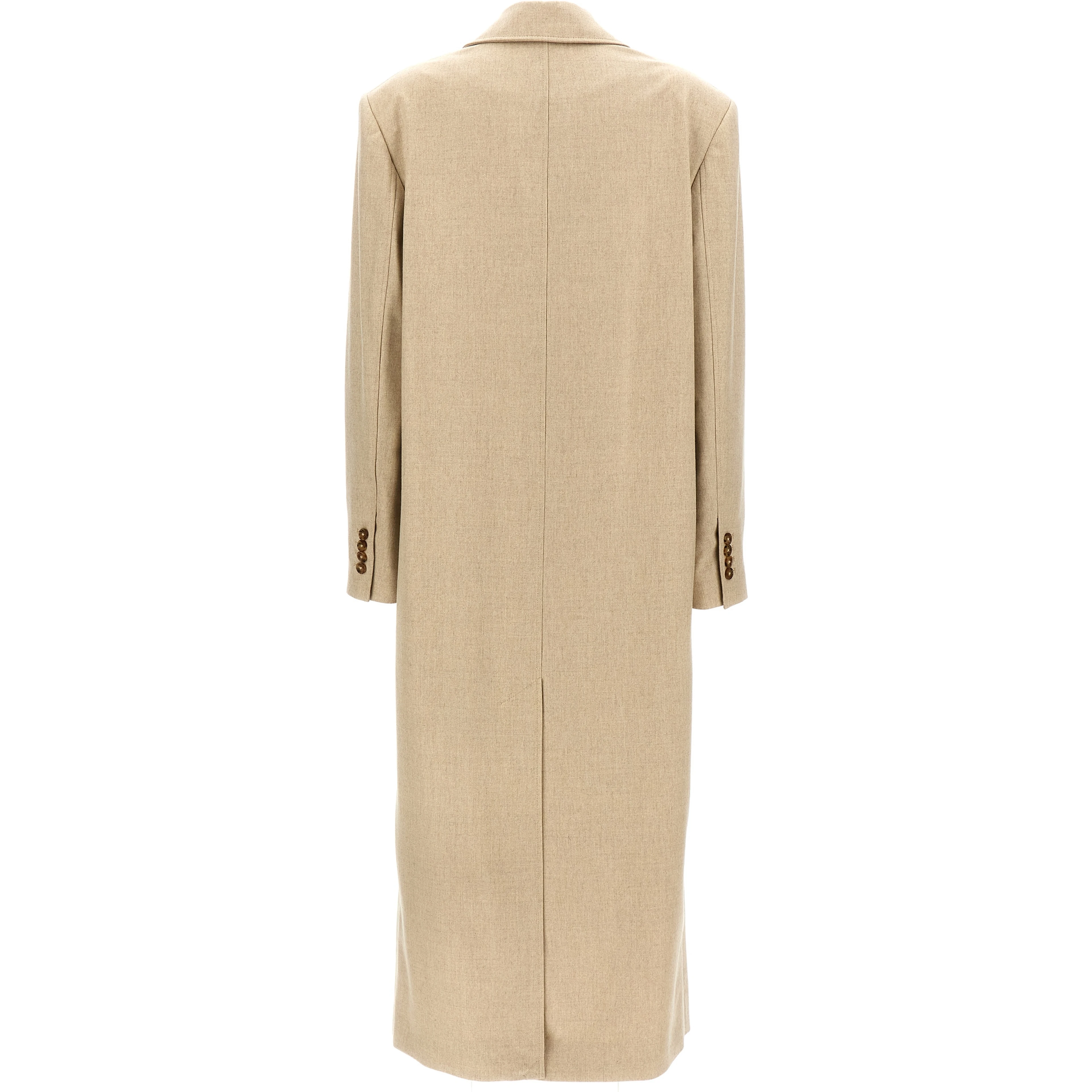 Beige Virgin Wool Coat