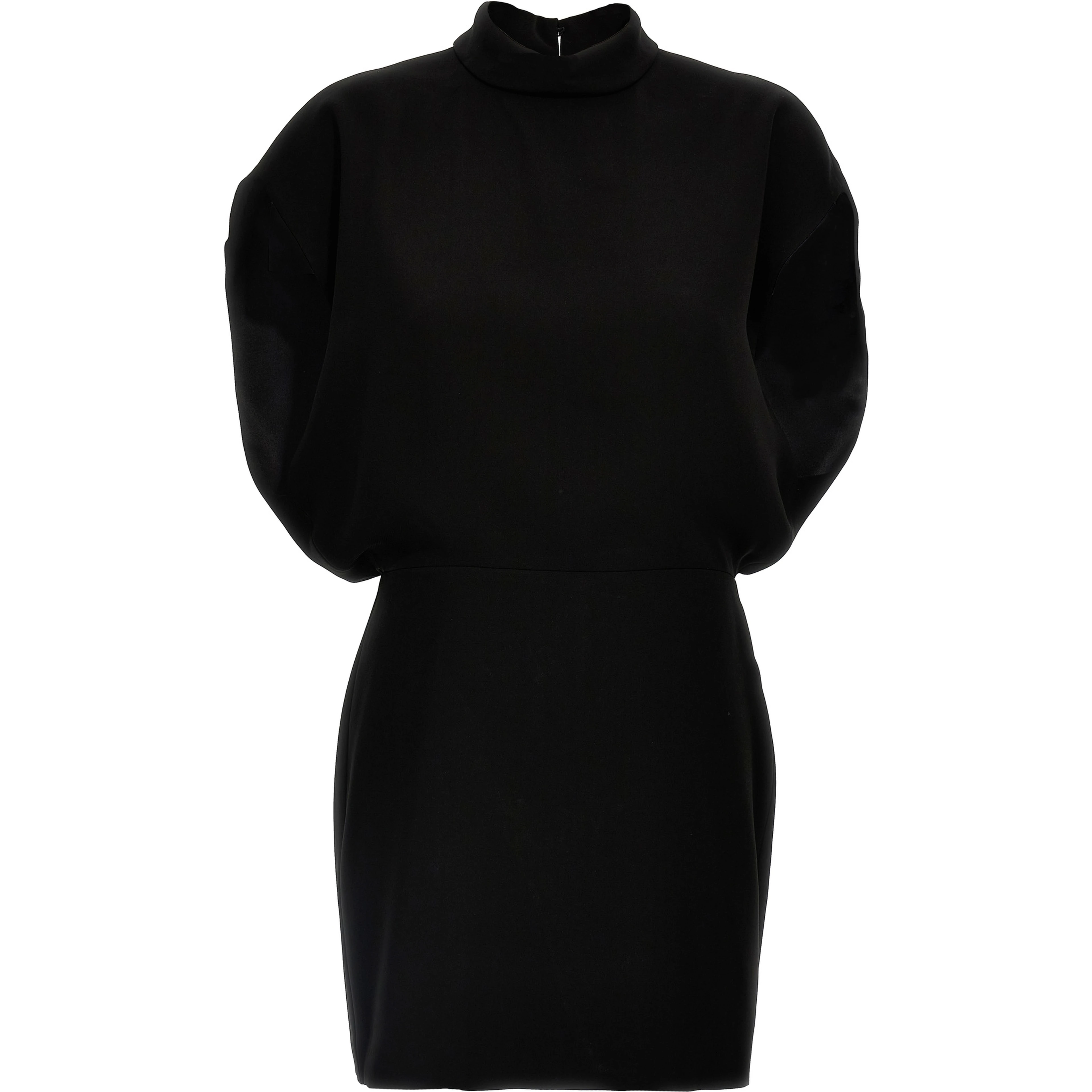 Black Triacetate Short Dress