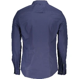 Blue Cotton Mens Shirt