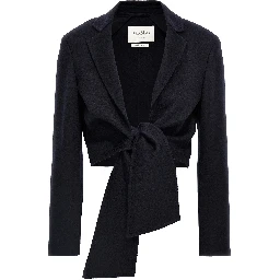 Blue Wool Full-Length Jacket