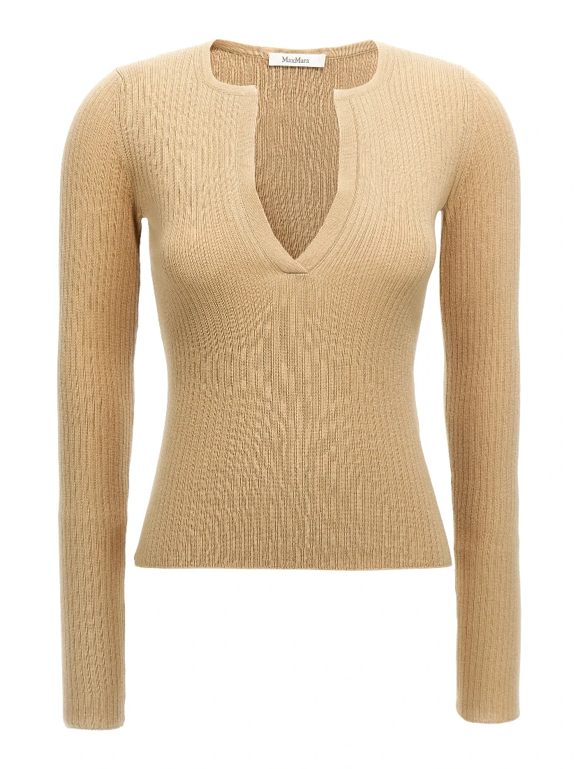 Beige Silk Cardigan
