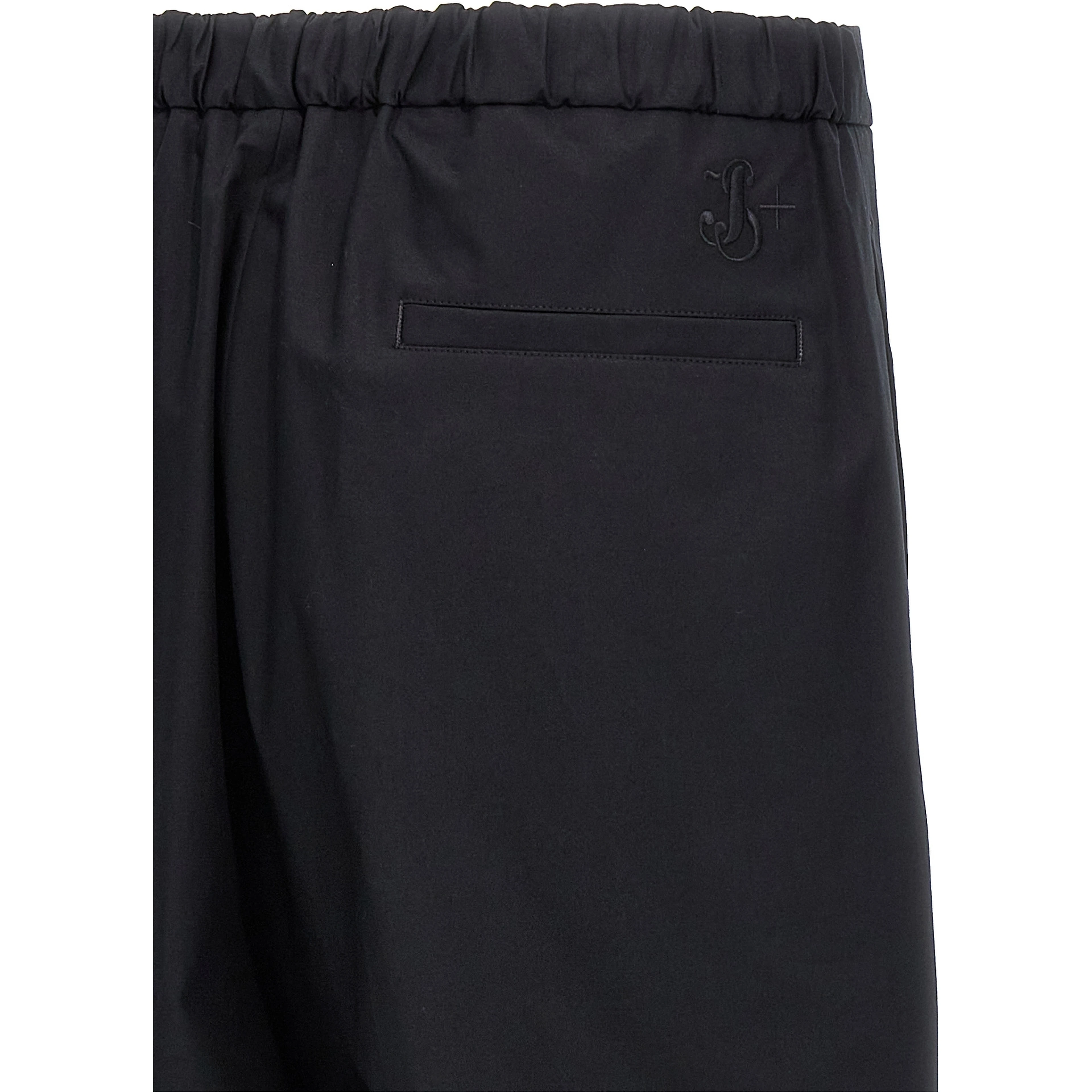 Blue Cotton Casual Pants