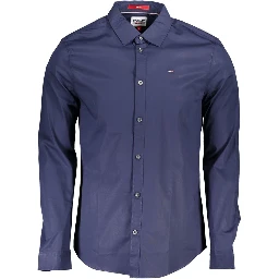 Blue Cotton Mens Shirt