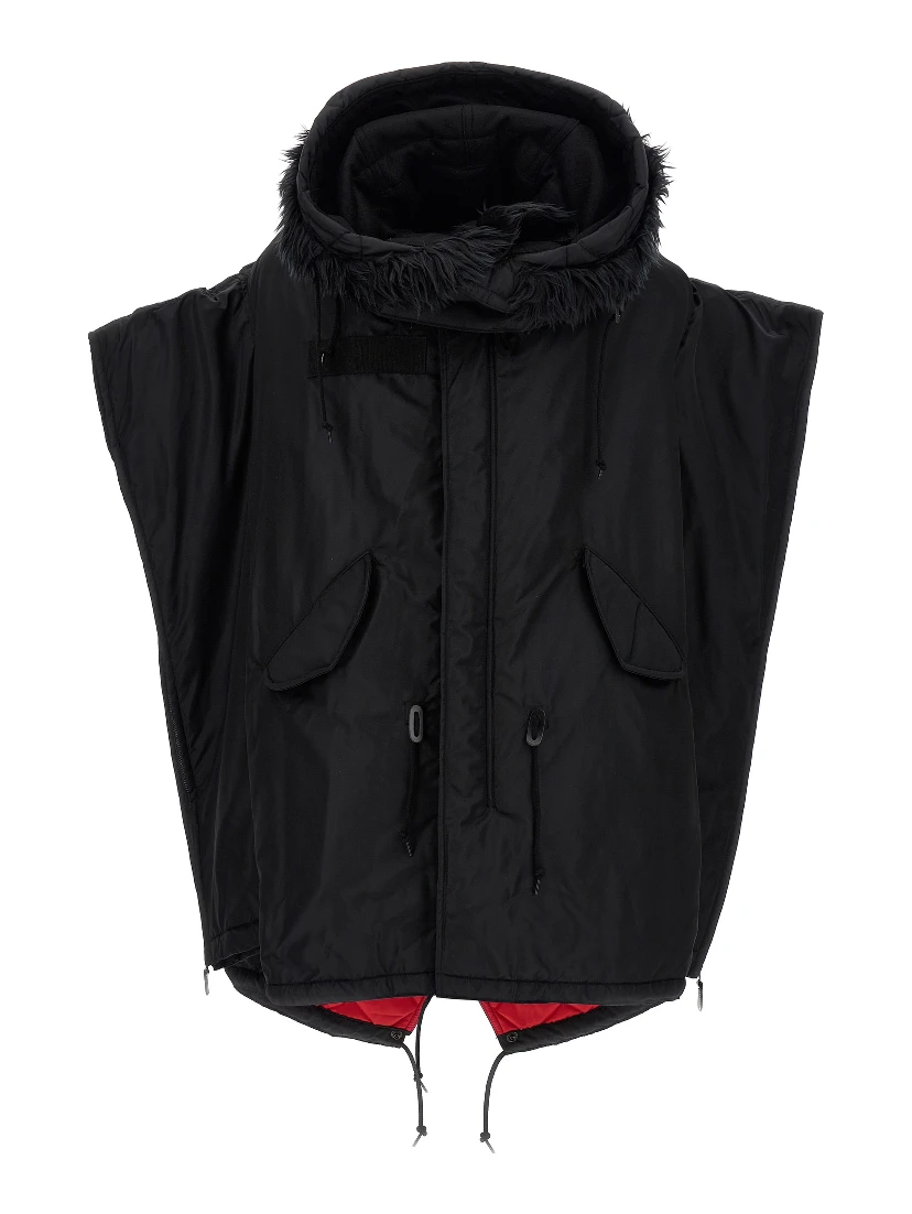 Black Nylon Full-Length Jacket