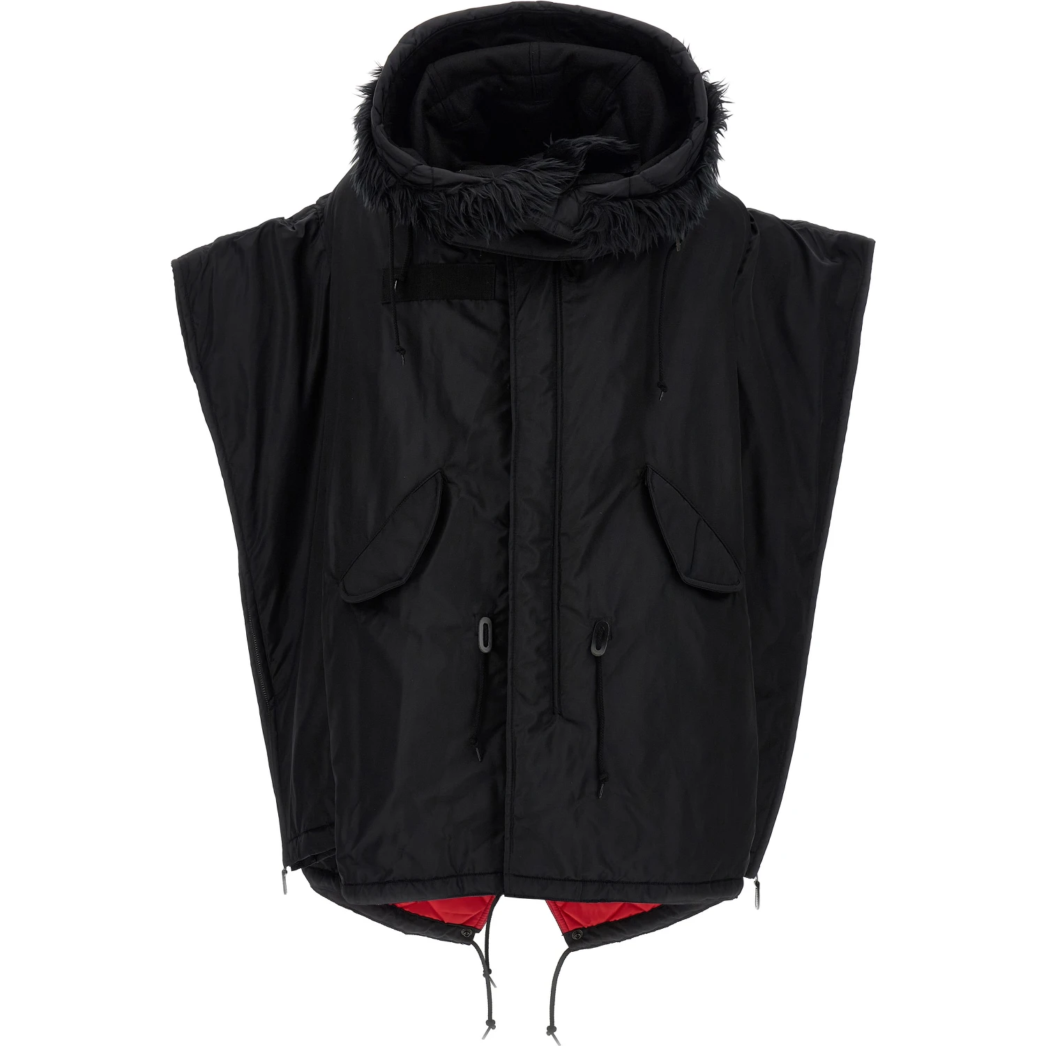 Black Nylon Full-Length Jacket