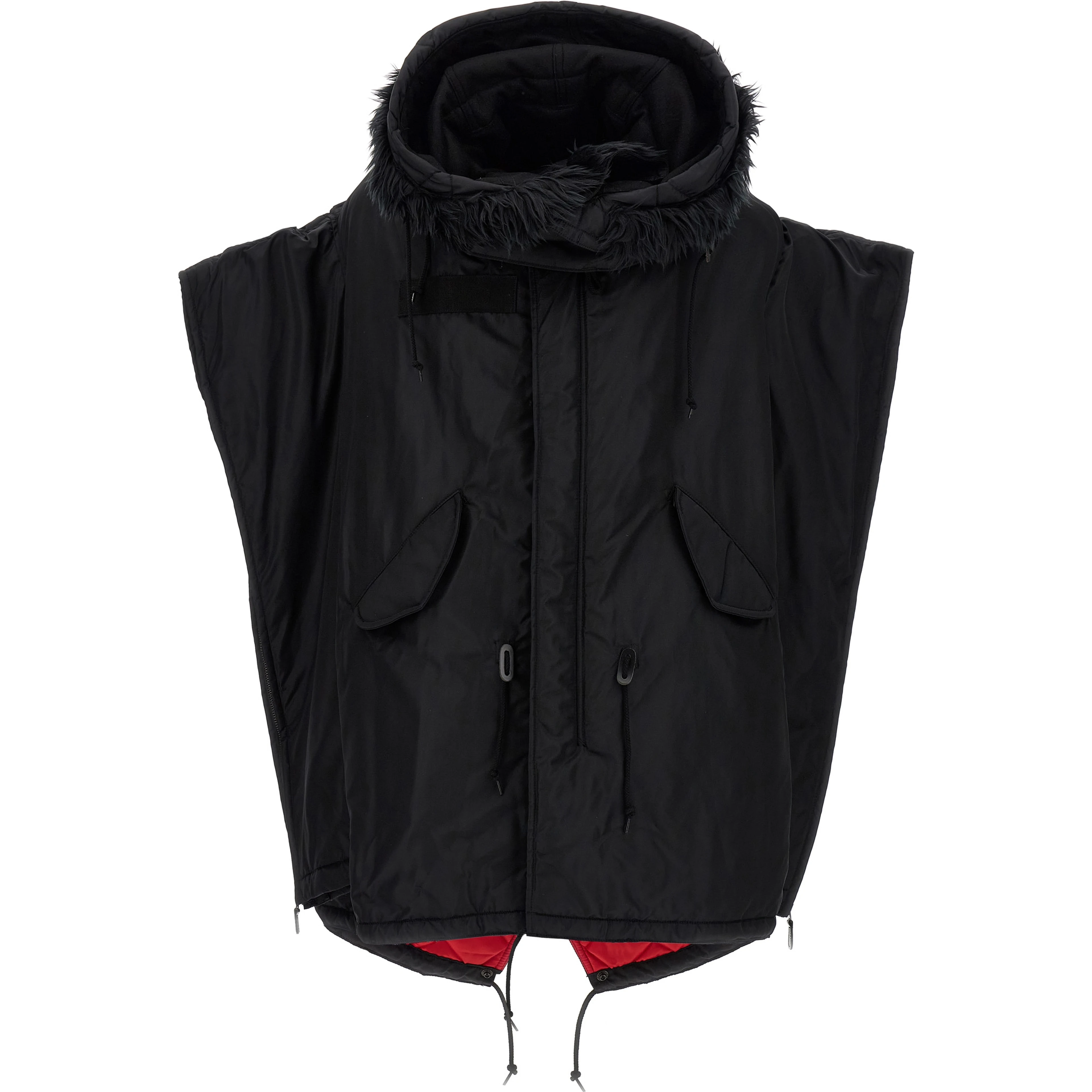 Black Nylon Full-Length Jacket