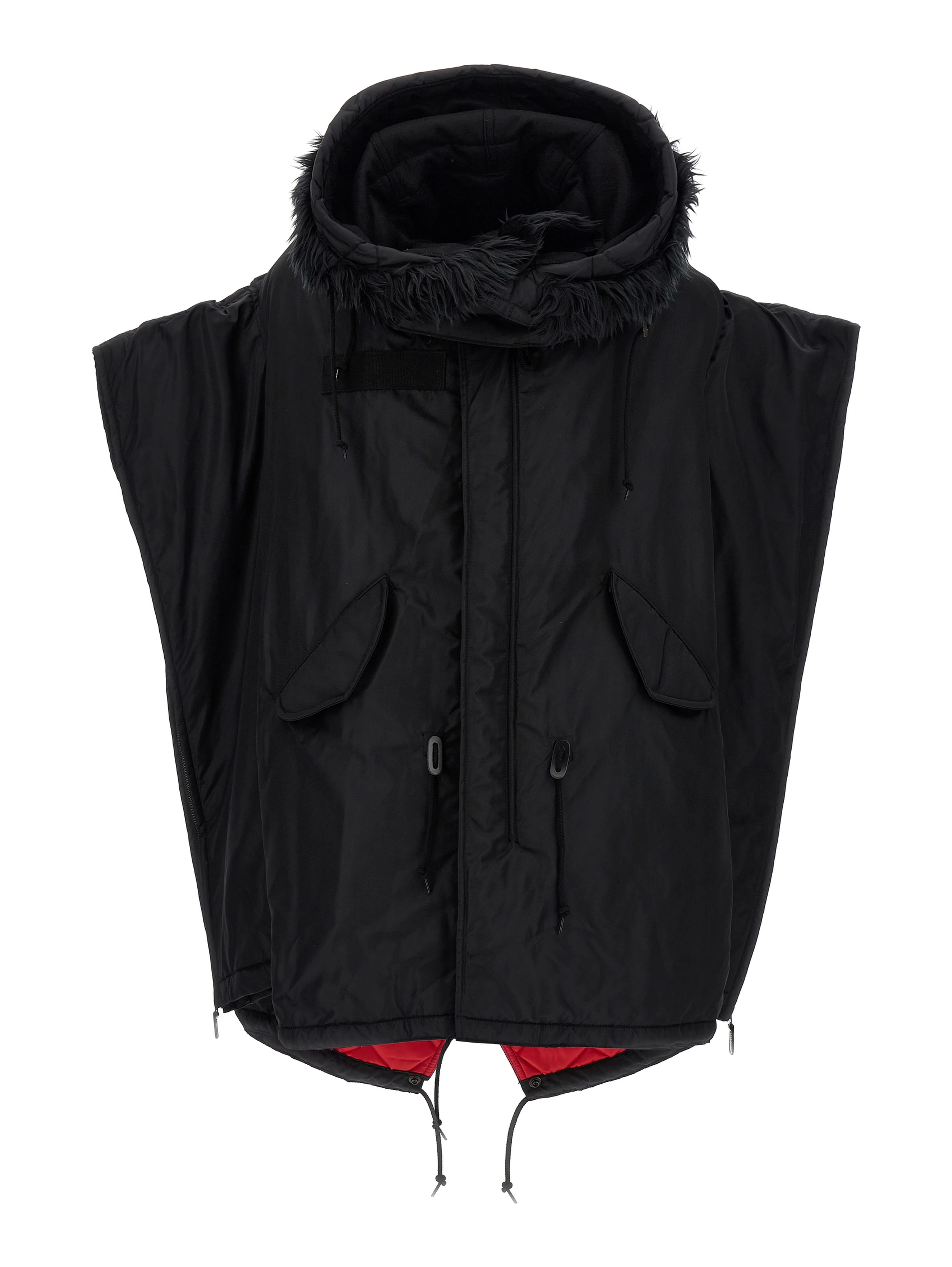 Black Nylon Full-Length Jacket