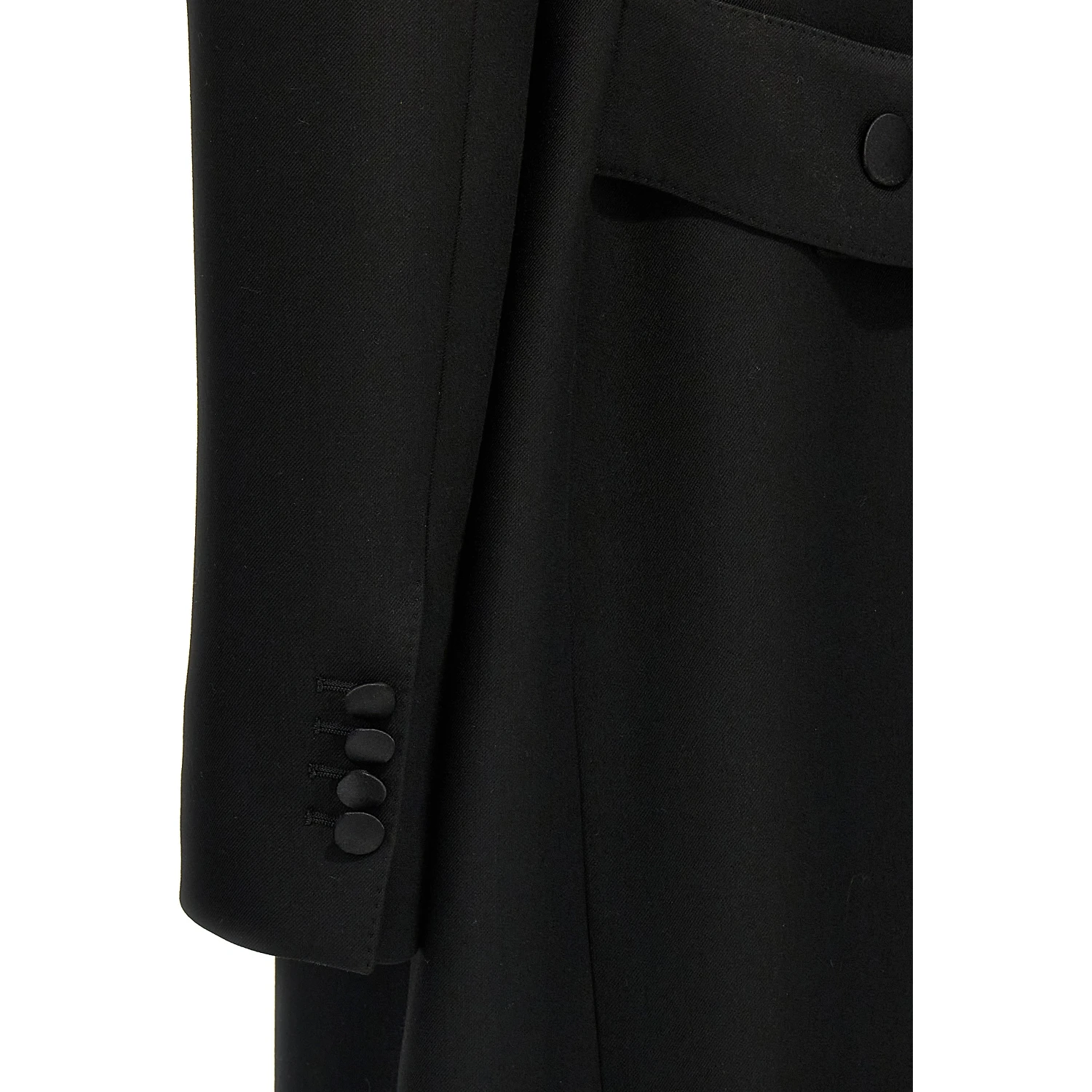 Black Virgin Wool Coat
