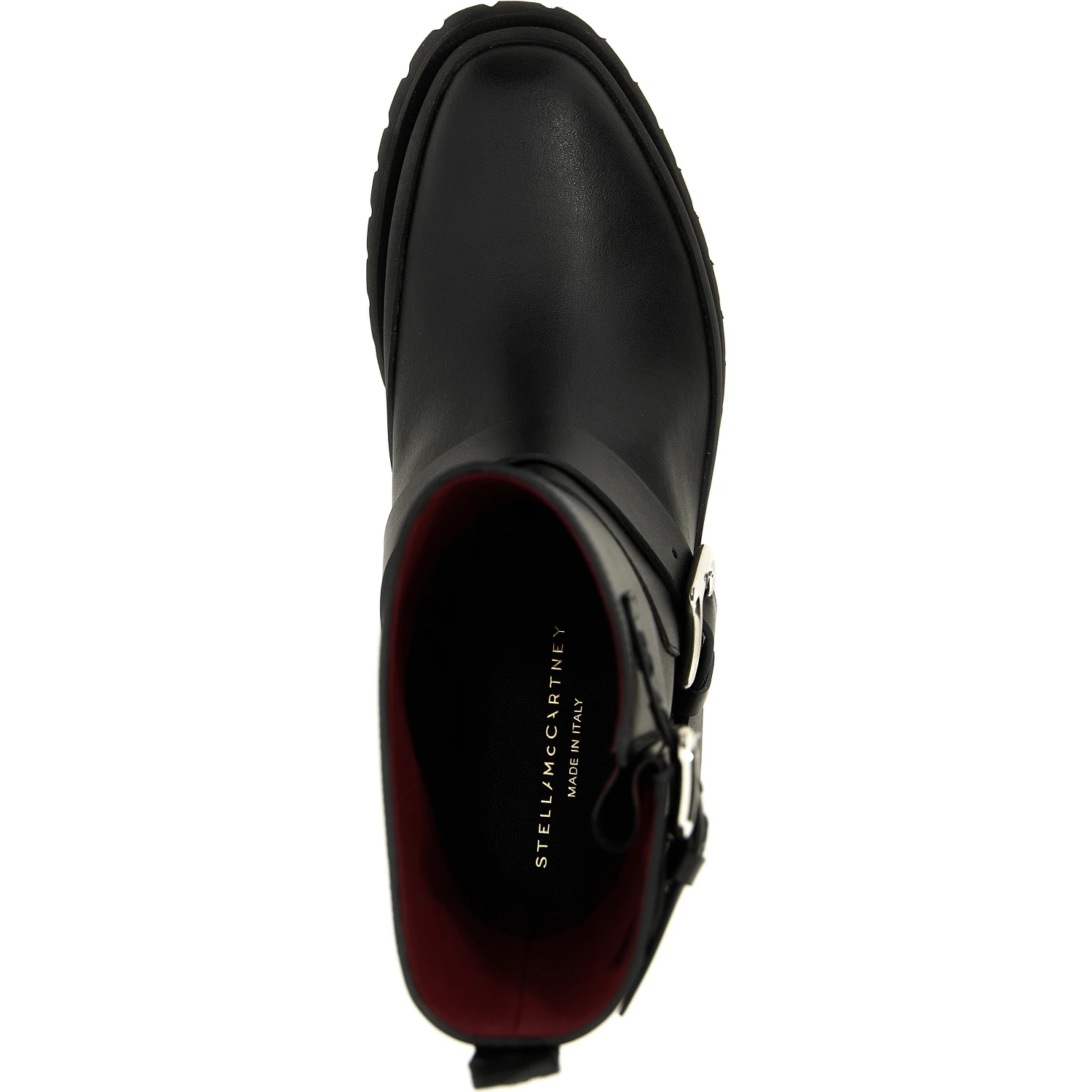 Black Polyester Ankle Boots