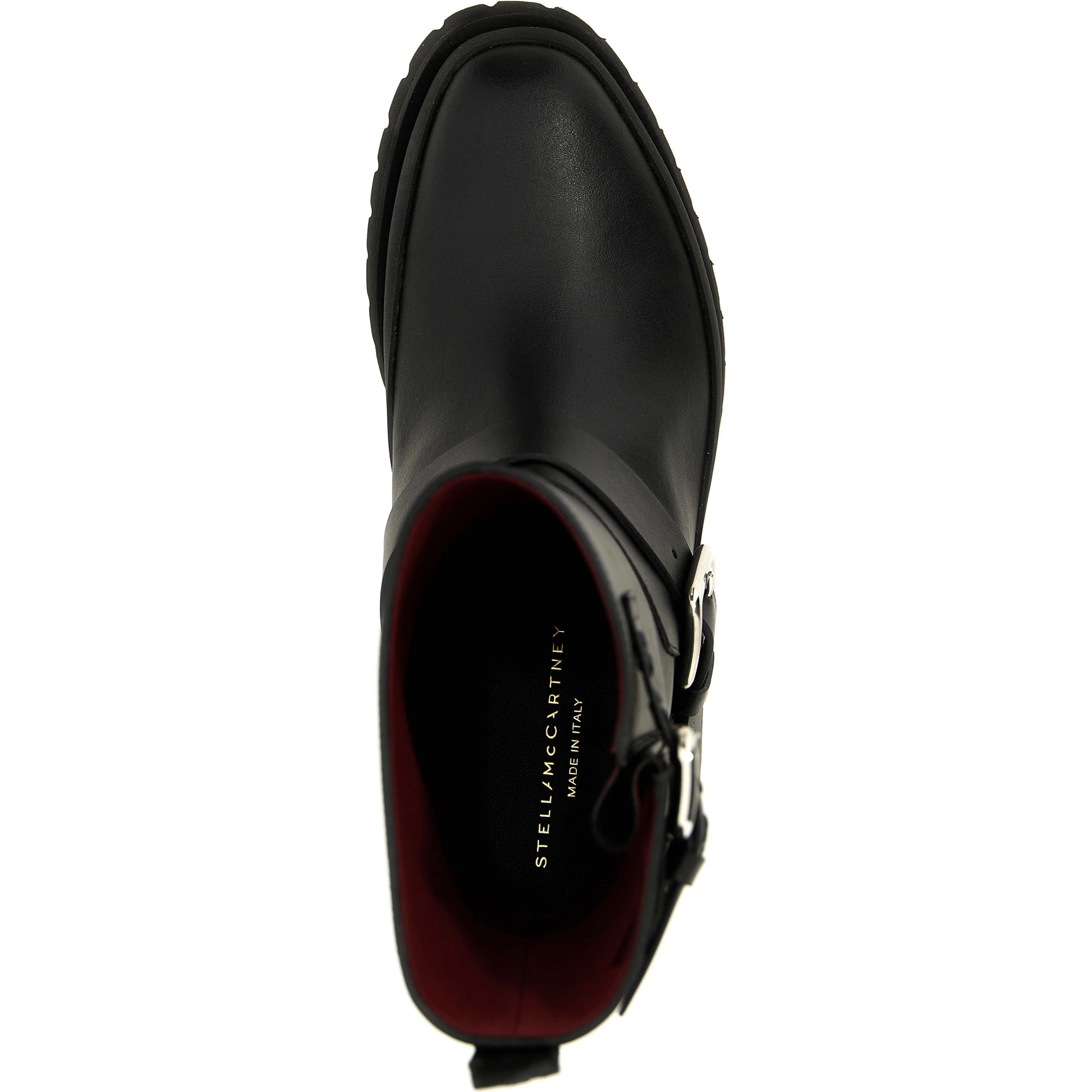 Black Polyester Ankle Boots