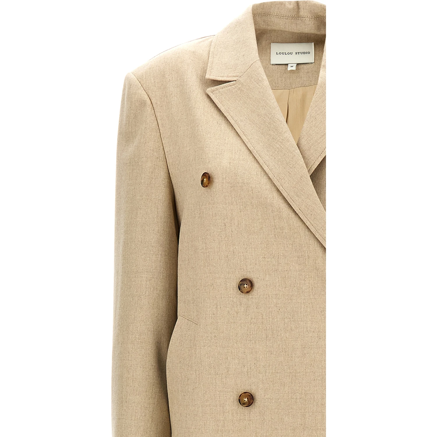 Beige Virgin Wool Coat
