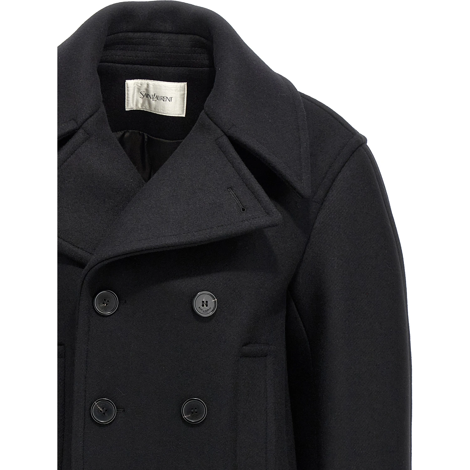 Black Virgin Wool Coat