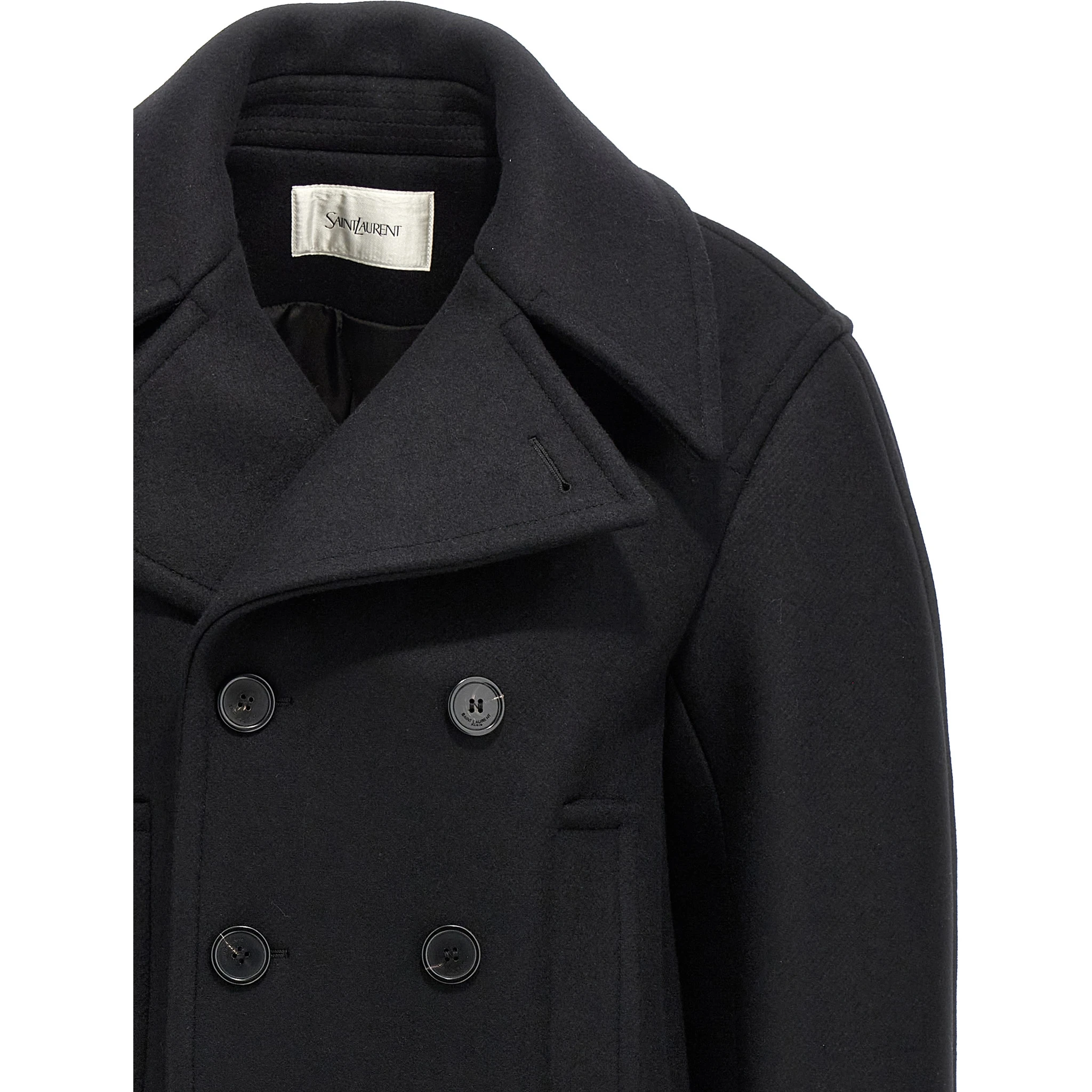 Black Virgin Wool Coat