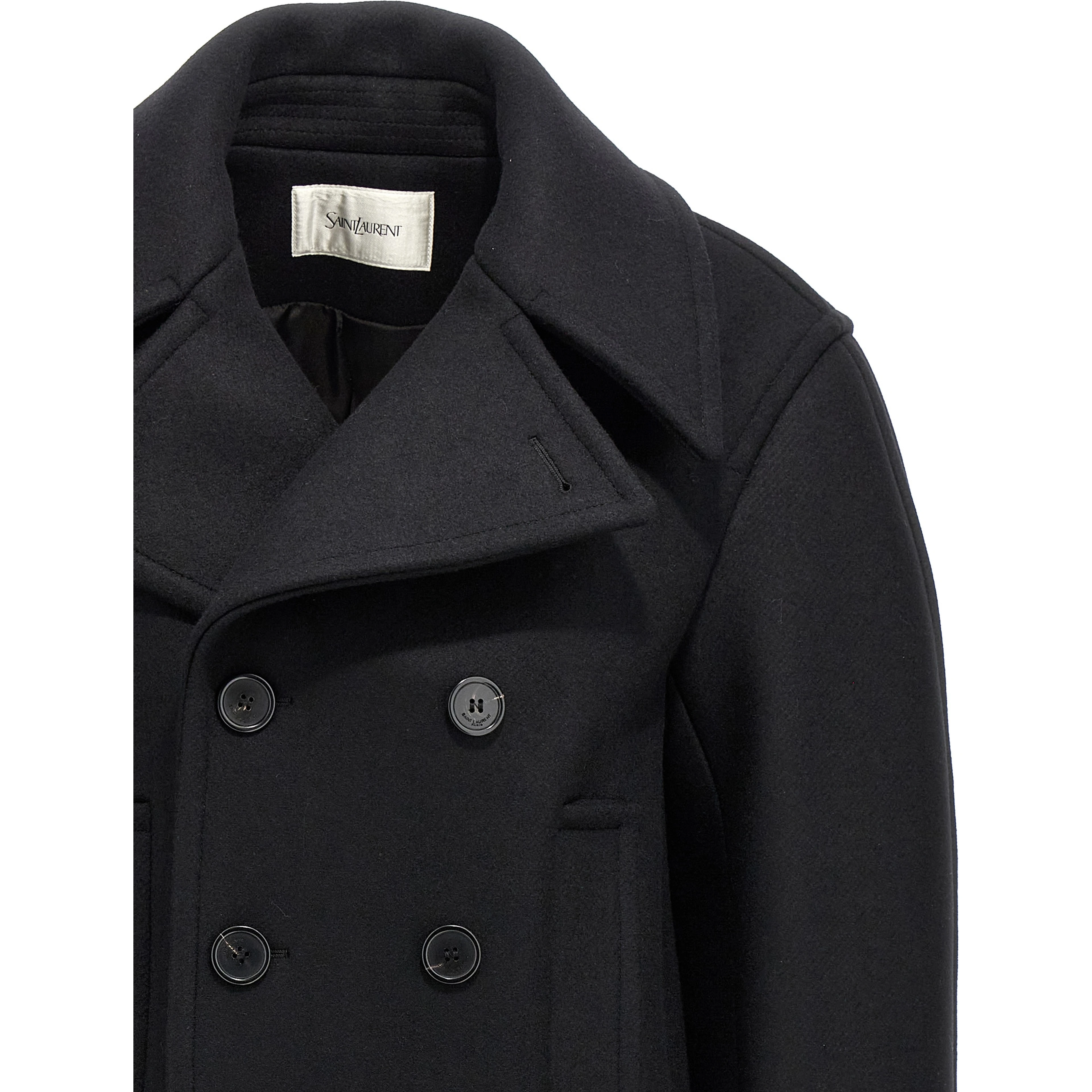 Black Virgin Wool Coat