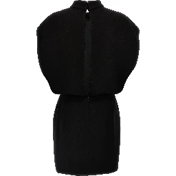 Black Triacetate Short Dress