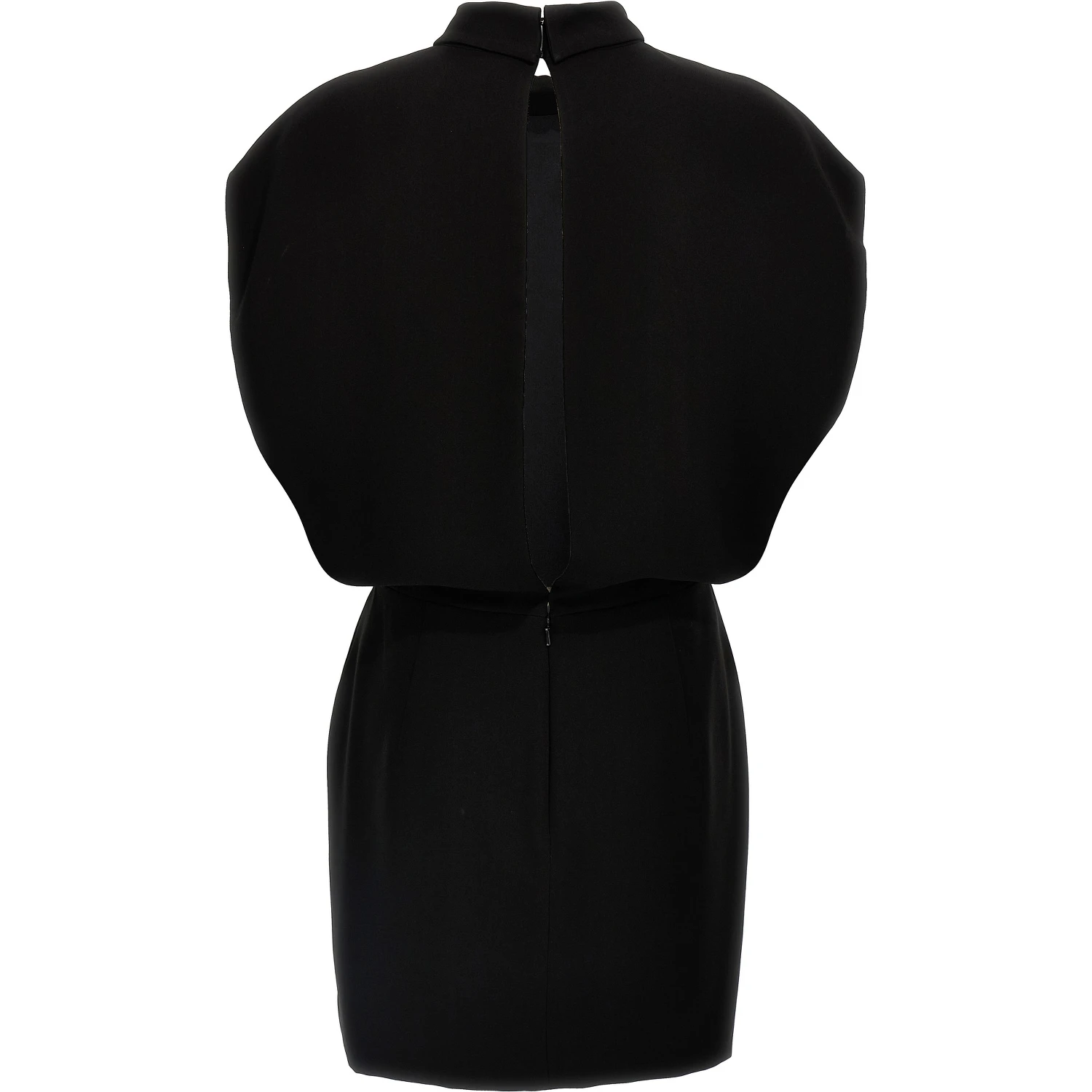 Black Triacetate Short Dress