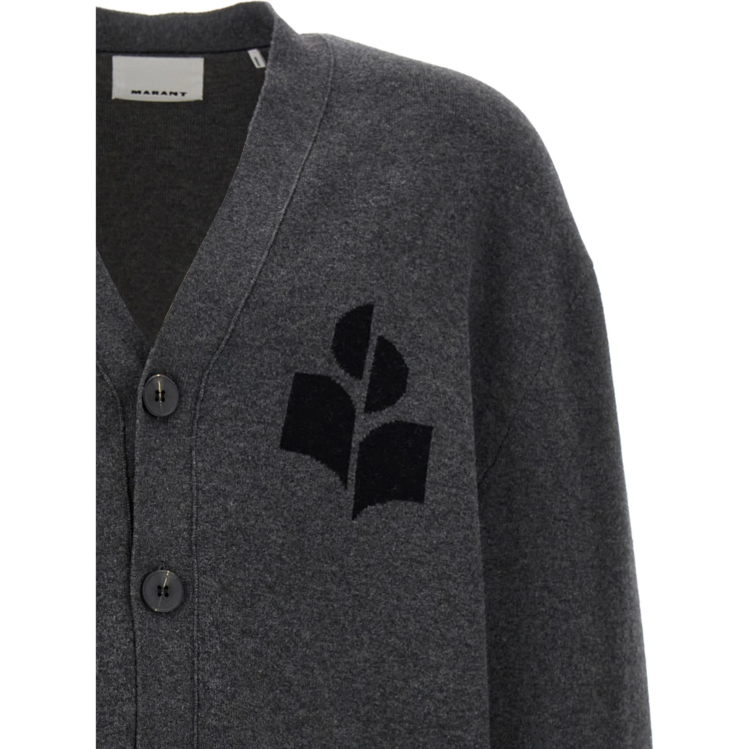 Gray Cotton Cardigan