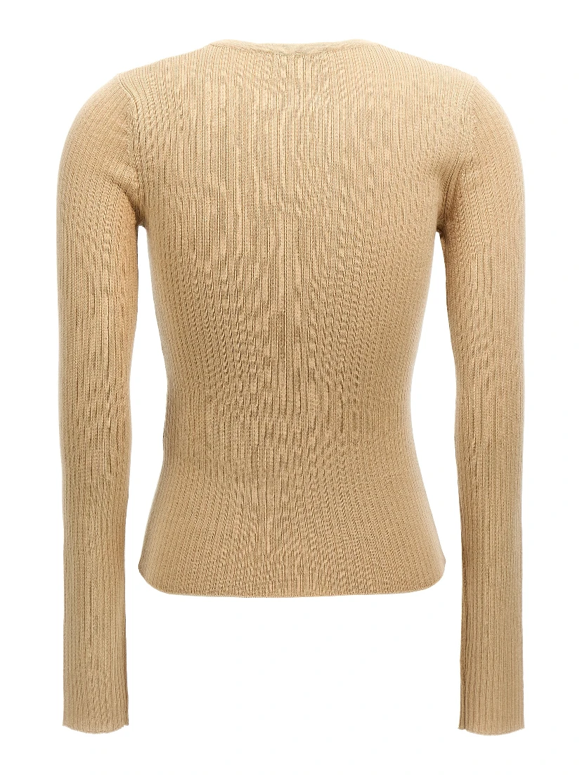 Beige Silk Cardigan