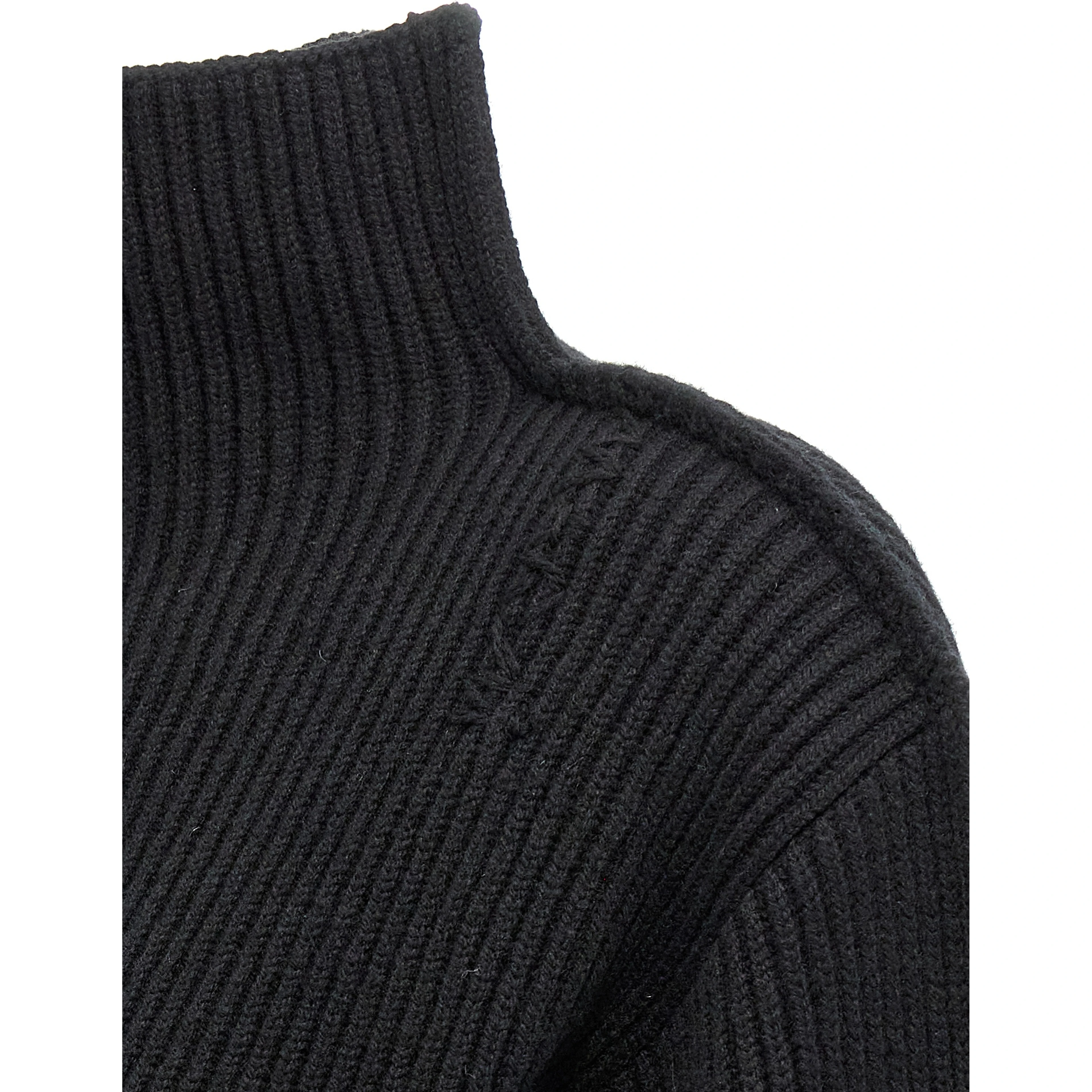Black Wool Cardigan