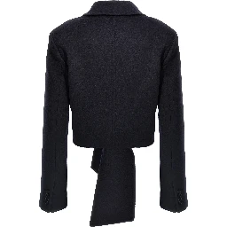 Blue Wool Full-Length Jacket