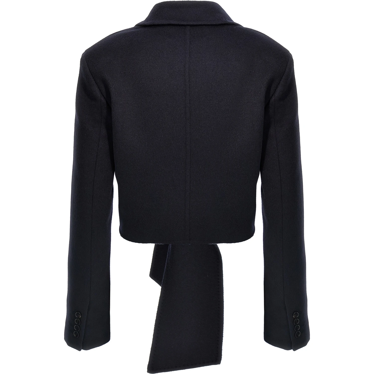 Blue Wool Full-Length Jacket