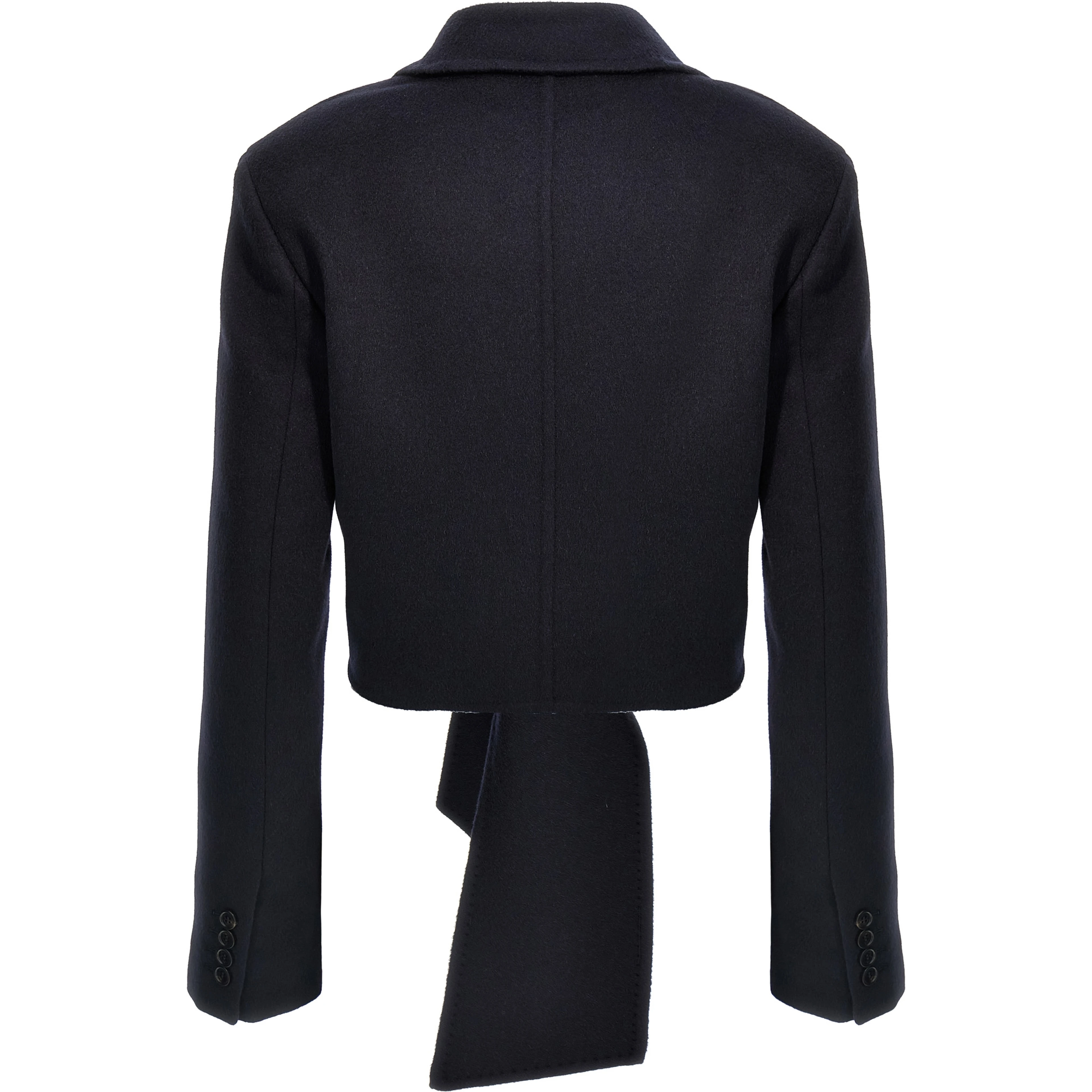 Blue Wool Full-Length Jacket