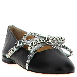 Black Leather Ballet Flats