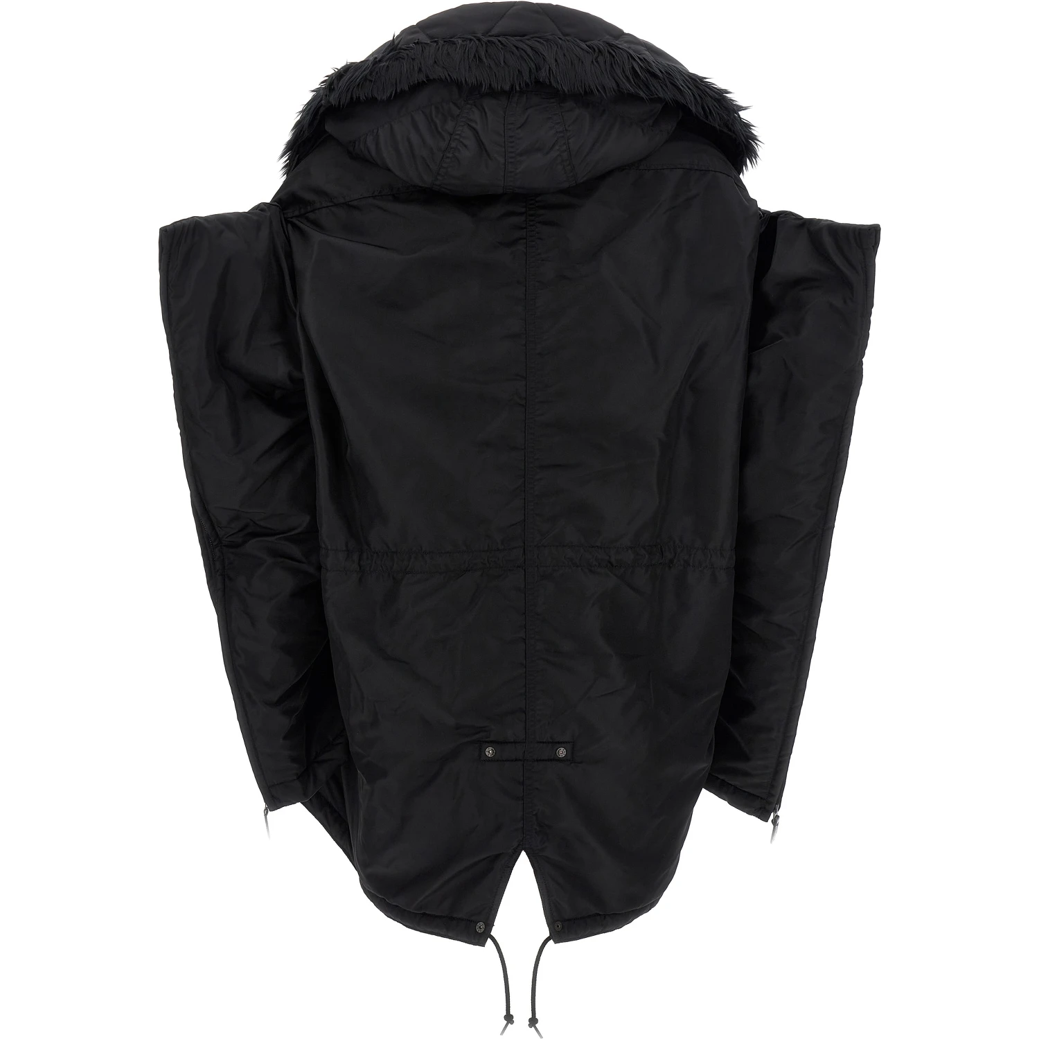 Black Nylon Full-Length Jacket