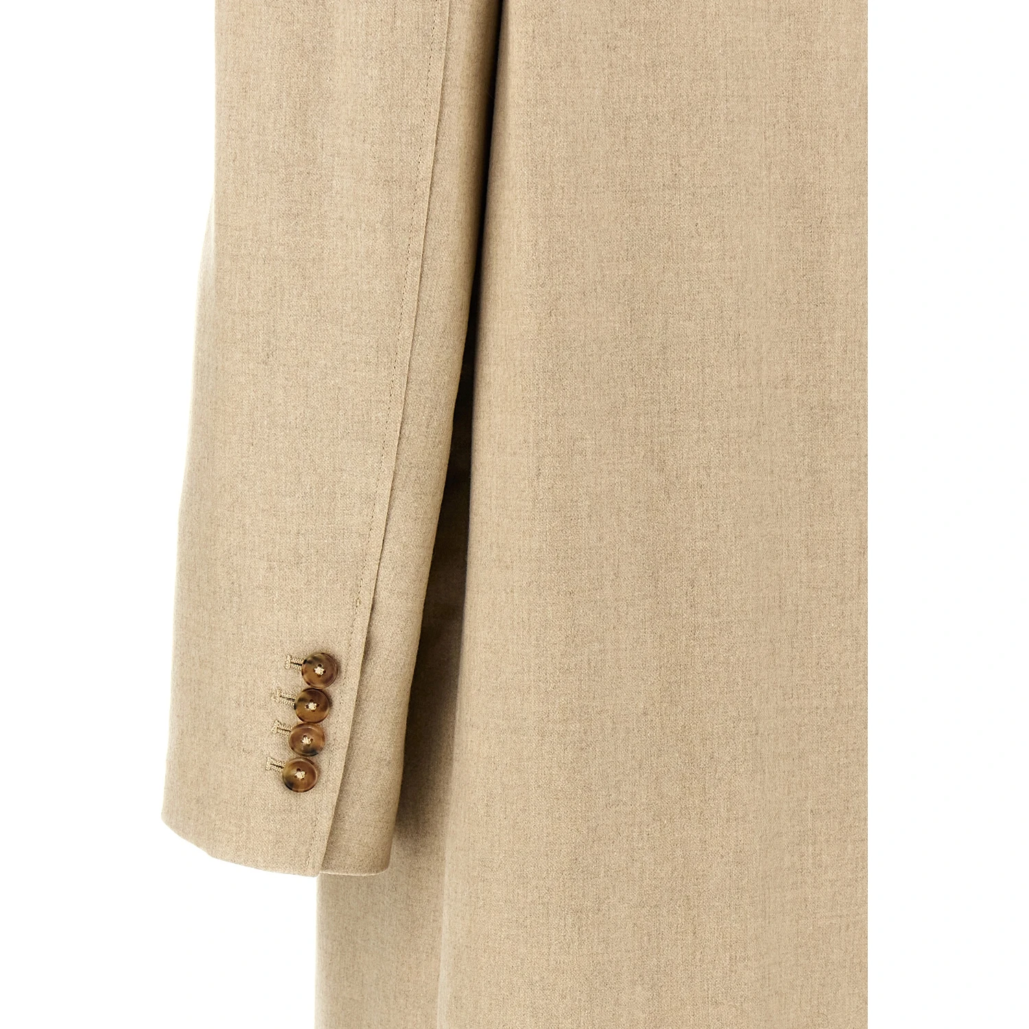 Beige Virgin Wool Coat