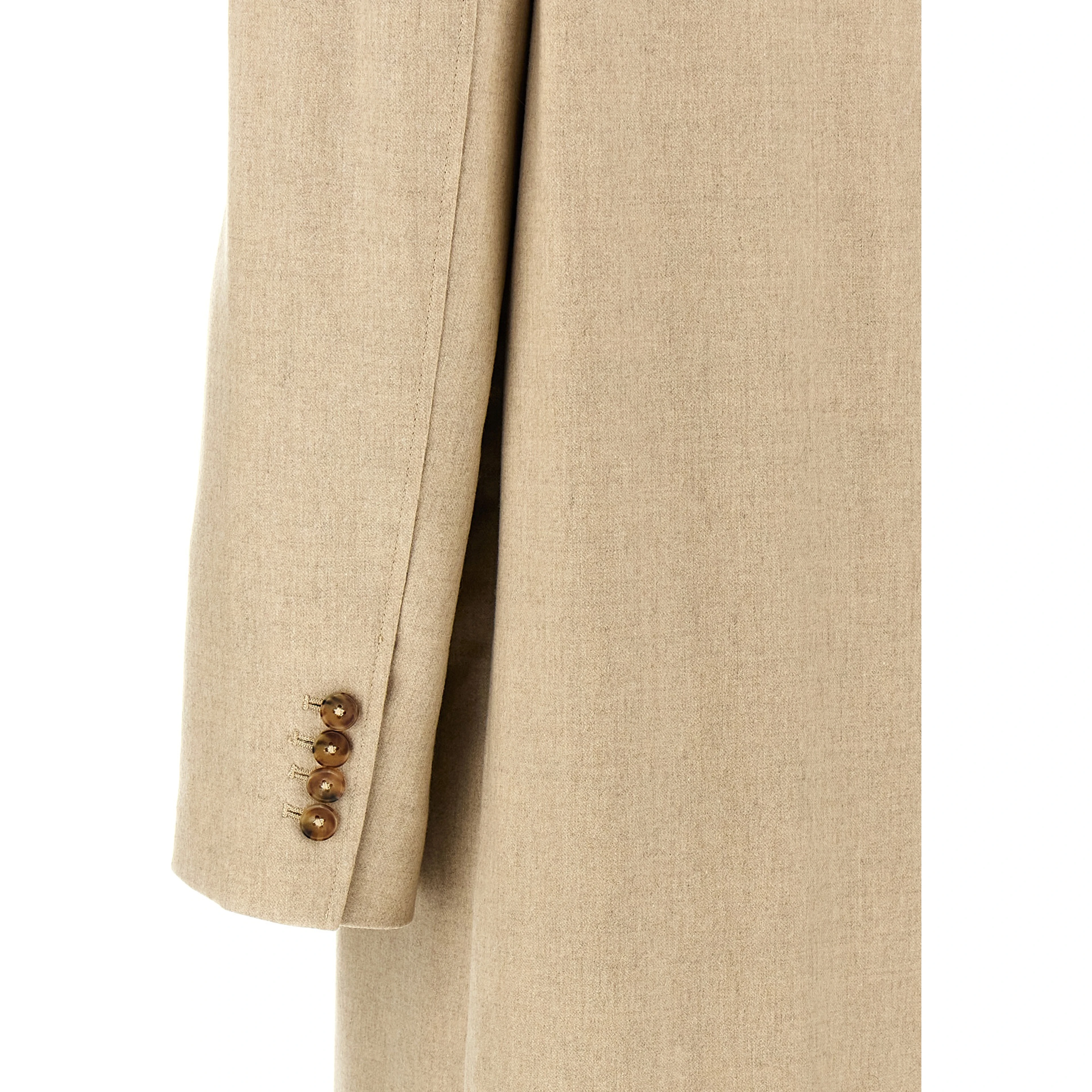 Beige Virgin Wool Coat