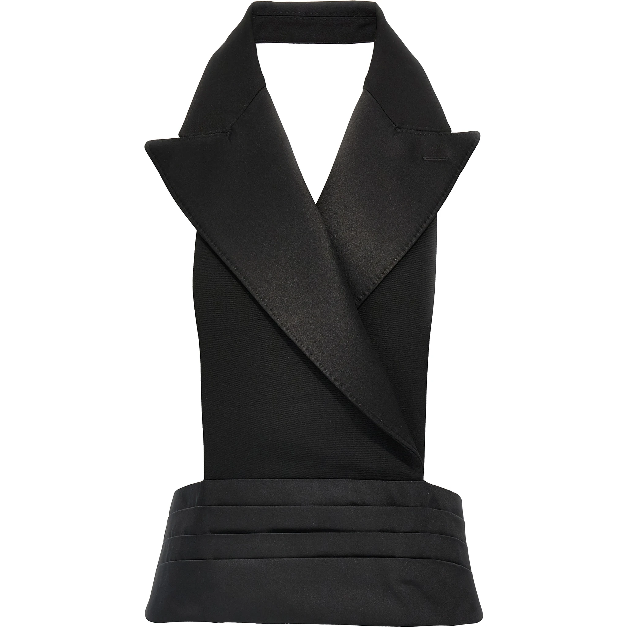 Black Silk Sleeveless Jacket