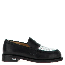 Bicolor Calfskin Slip-On Loafers