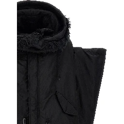 Black Nylon Full-Length Jacket
