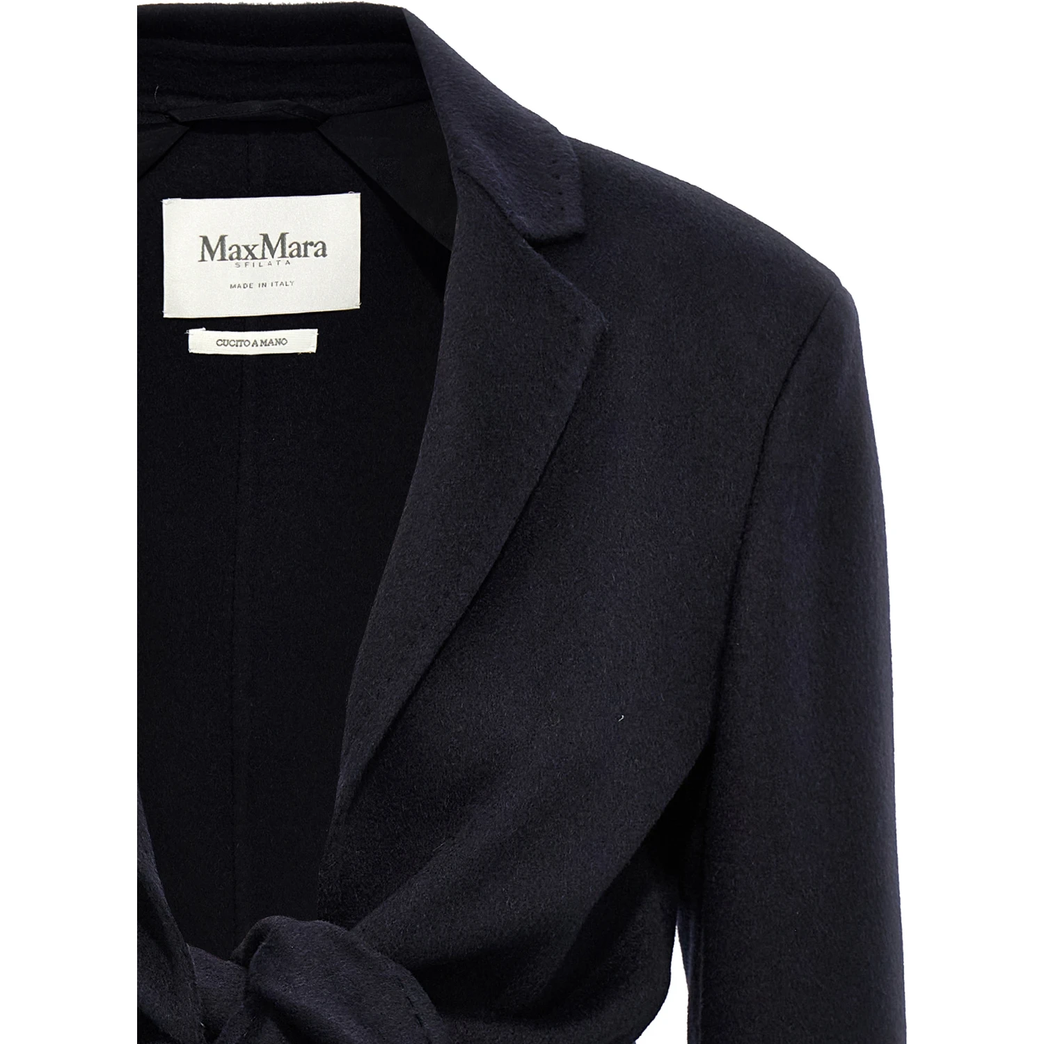 Blue Wool Full-Length Jacket