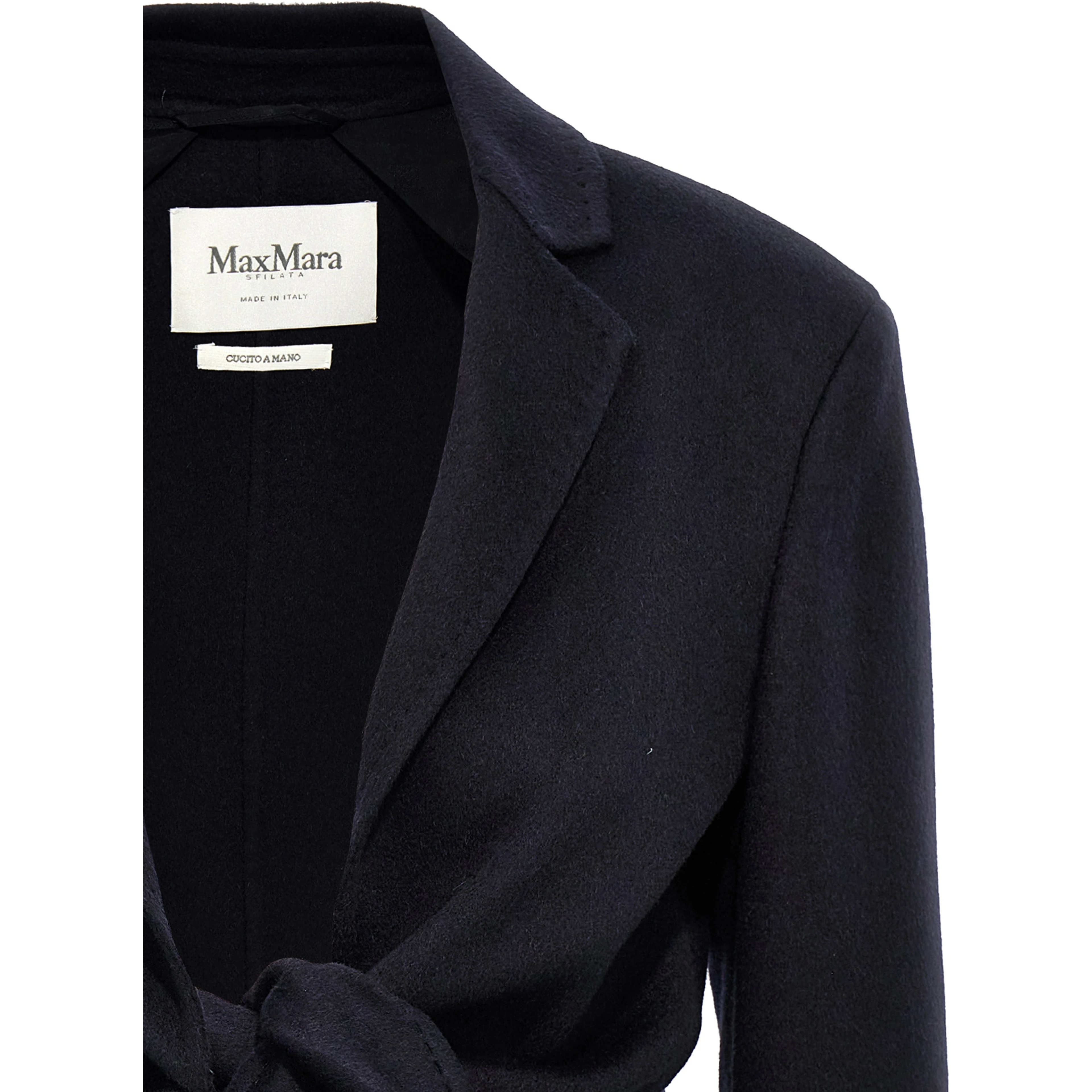 Blue Wool Full-Length Jacket