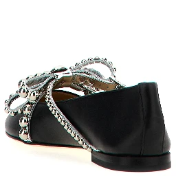 Black Leather Ballet Flats