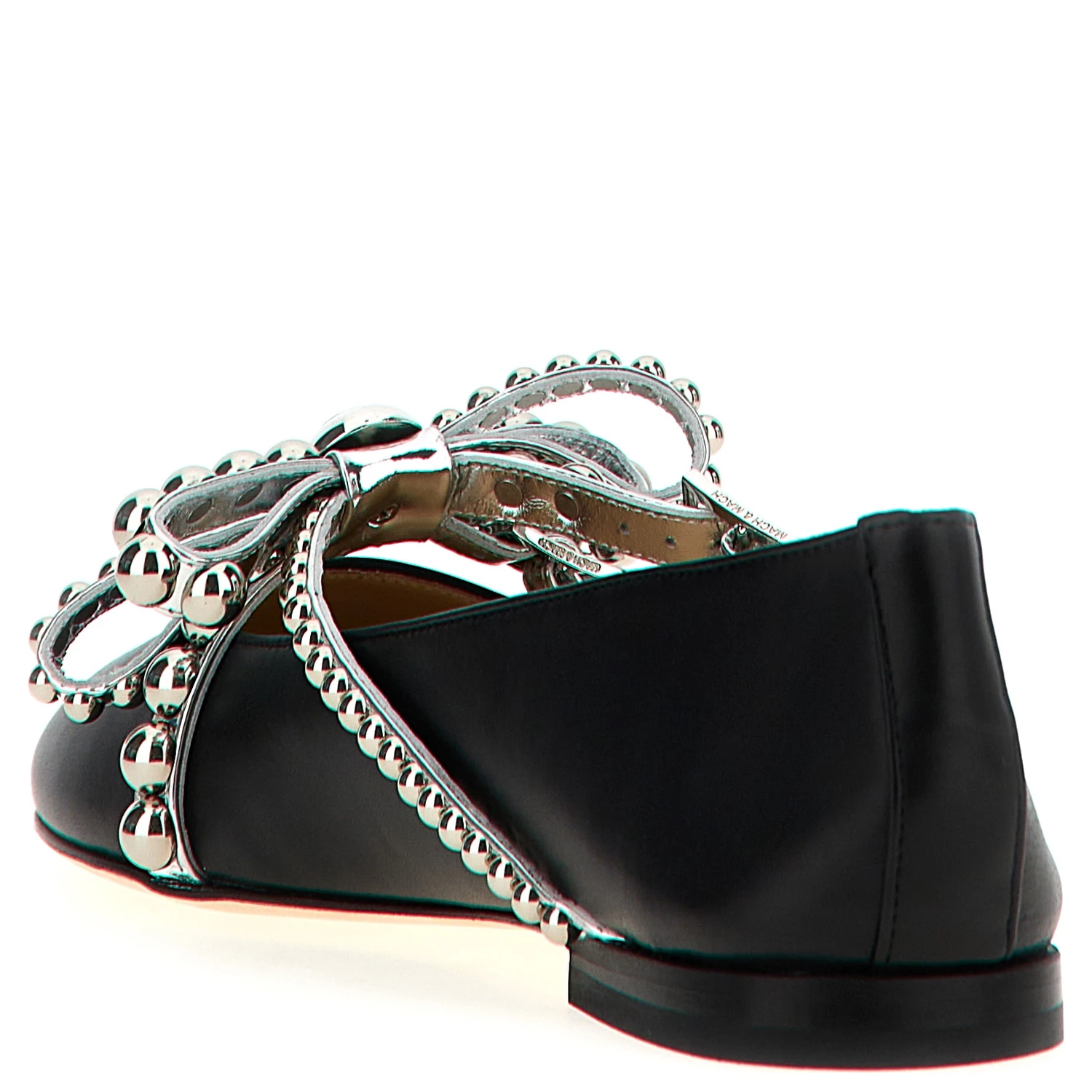 Black Leather Ballet Flats