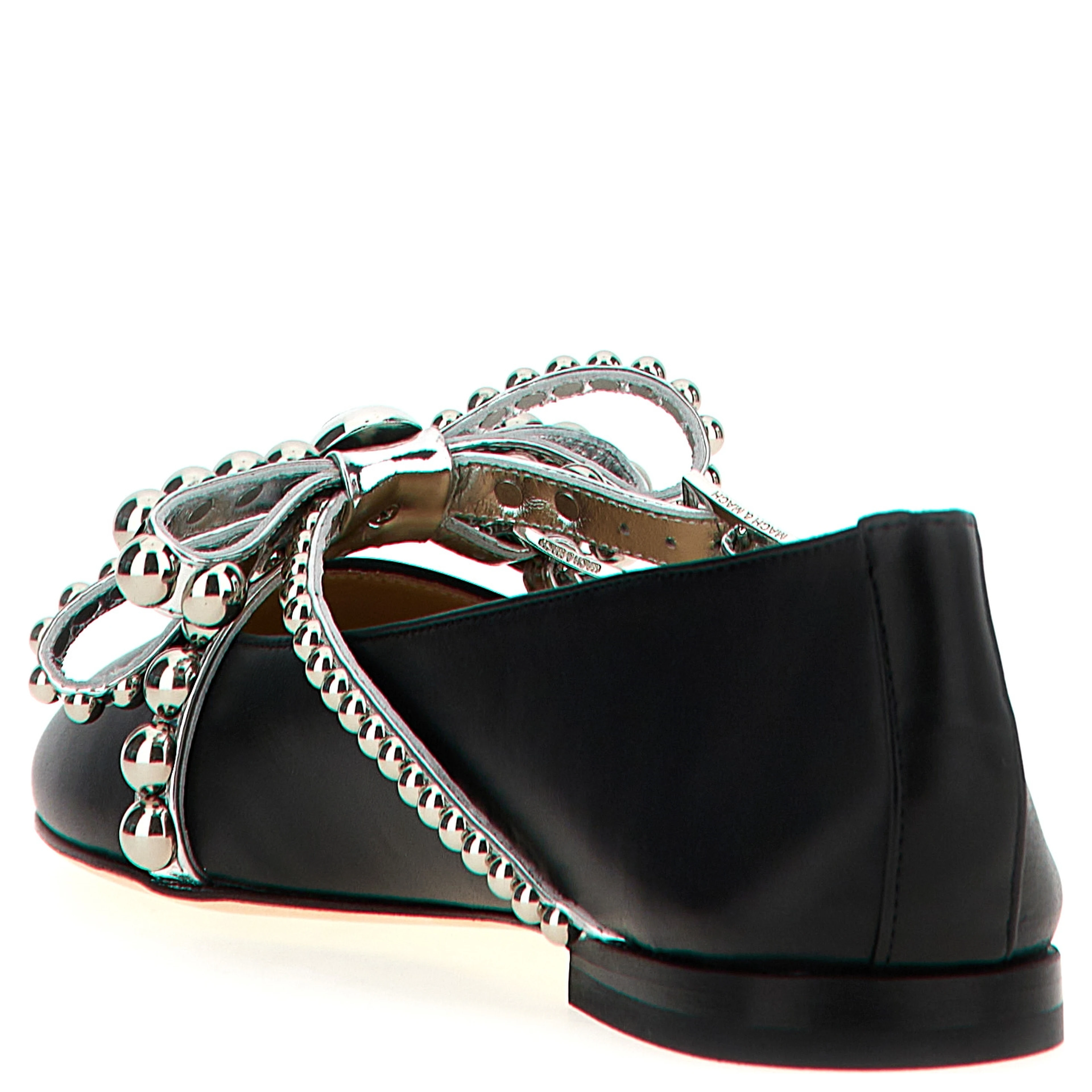 Black Leather Ballet Flats