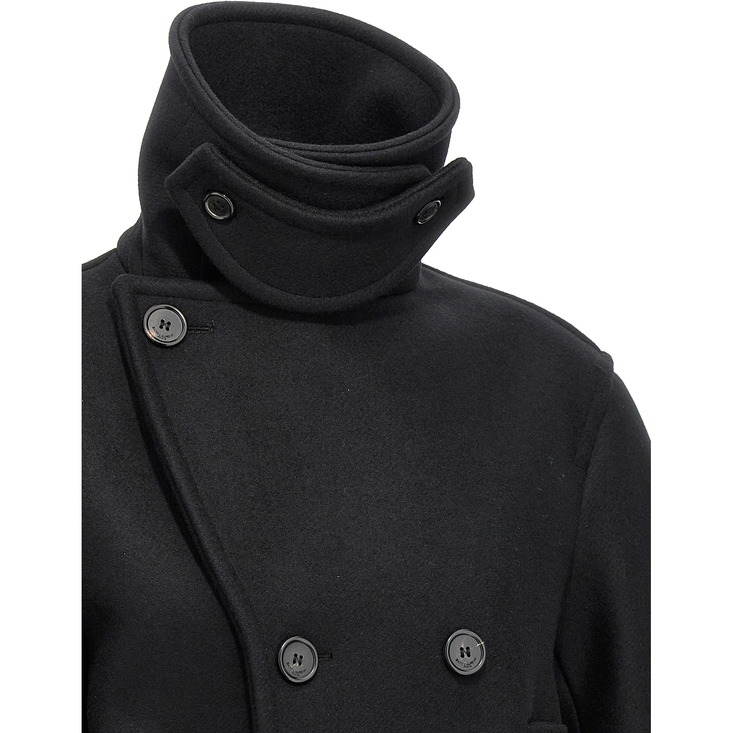 Black Virgin Wool Coat