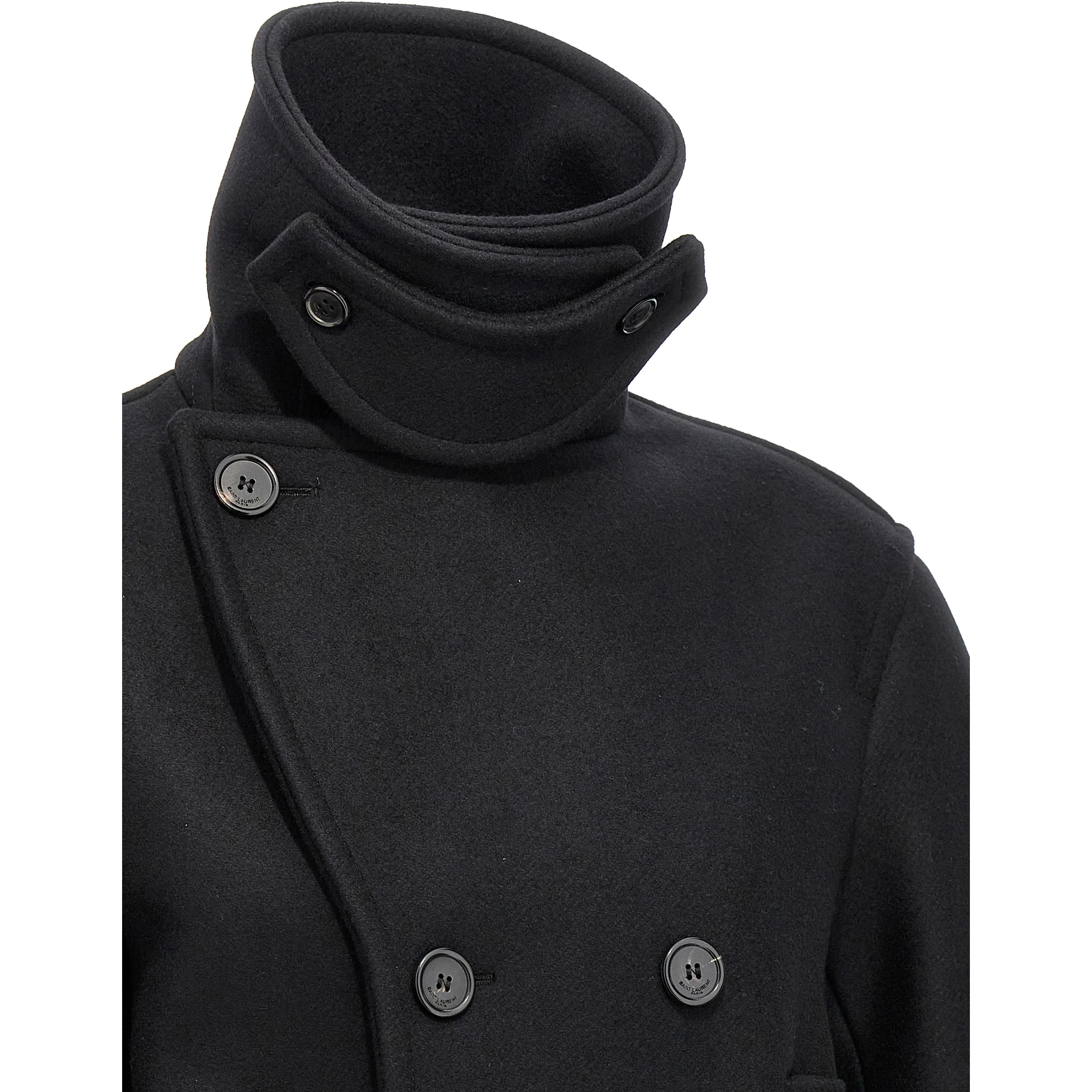 Black Virgin Wool Coat